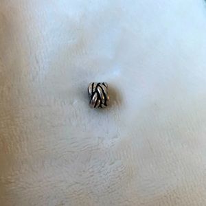 Twisted sterling silver Pandora charm